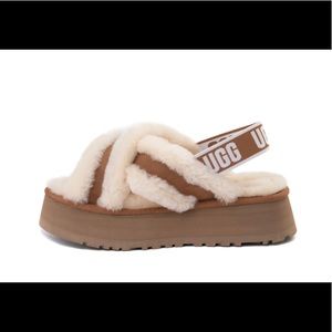Womens UGG® Disco Cross Platform Slide Sandal - Chestnut - NWT